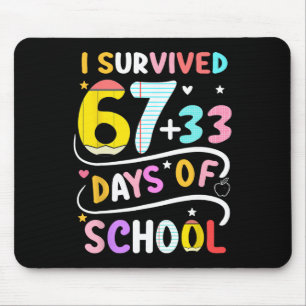 Mousepad Sobrevivi 100 Dias De Escola Mais Inteligente 67 P