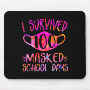 Mousepad Sobrevivi a 100 Dias Escolares Mascarados Estudant