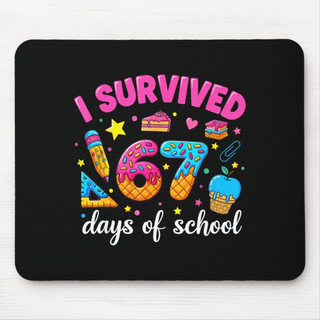 Mousepad Sobrevivi a 67 Dias de Aula Meme Divertido Profess (Frente)