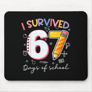 Mousepad Sobrevivi a 67 Dias de Aula Meme Divertido Profess