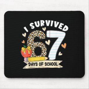 Mousepad Sobrevivi a 67 Dias de Escola, Leopardo Engraçado