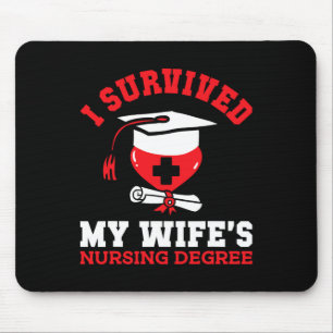 Mousepad Sobrevivi à enfermeira Rn Gradu da minha esposa