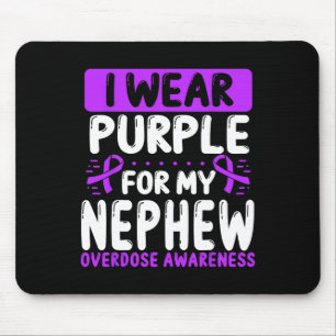 Mousepad Sobrinho Laço Roxo Tia Tio Conscientização sobre O