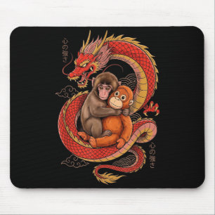 Mousepad Socar o macaco estética japonesa dragão tokyo