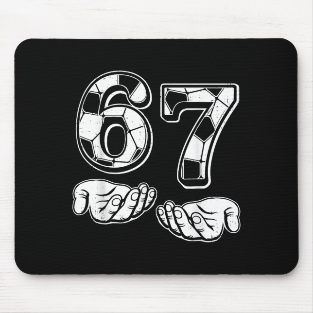 Mousepad Soccer 67 Six Seven 6 7 Funny Gen Alpha Meme Drip  (Frente)