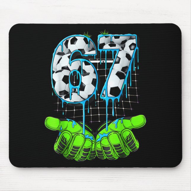Mousepad Soccer 67 Six Seven Funny Gen Alpha Meme  (Frente)