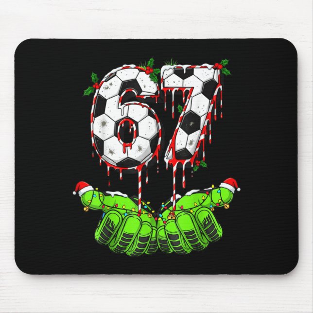 Mousepad Soccer 67 Six Seven Funny Gen Alpha Meme Drip Chri (Frente)