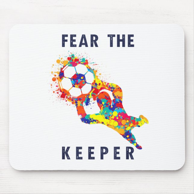 Mousepad Soccer Ball Funny Goalie Keeper Quote  (Frente)