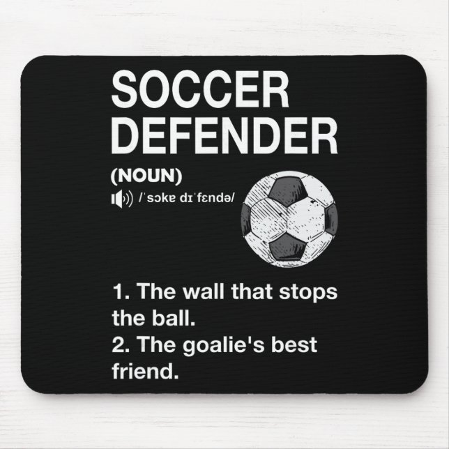 Mousepad Soccer Defender Definition Soccer Player Footbyll  (Frente)