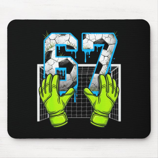 Mousepad Soccer Drip 67 Six Seven Funny Gen Alpha Meme Desi (Frente)
