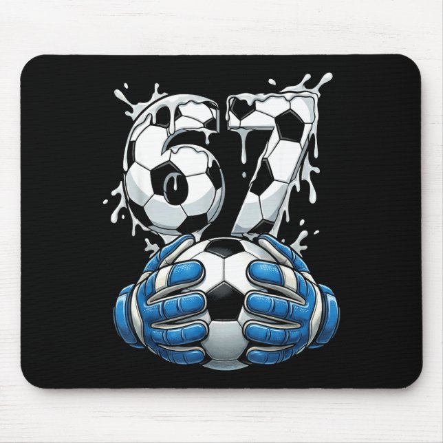 Mousepad Soccer Drip Number 67 Boys Soccer Goalkeeper 67  (Frente)