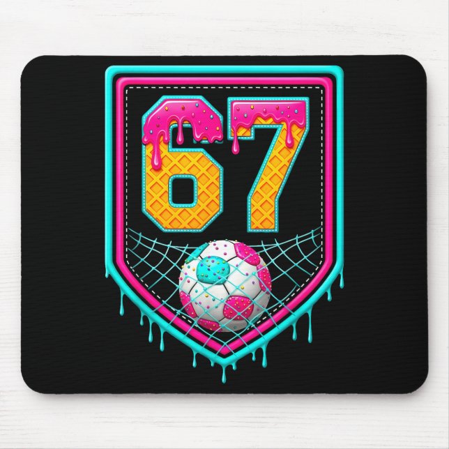 Mousepad Soccer Drip Number 67 Soccer Player  (Frente)