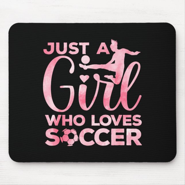 Mousepad Soccer Girl Art For Girls Kids Toddler Women Socce (Frente)