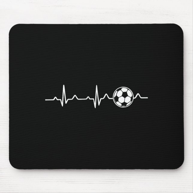 Mousepad Soccer Heartbeat Football Tee Men,women Lover Foot (Frente)