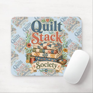 Mousepad Sociedade de Pilha de Colchas Costura Cottagecore