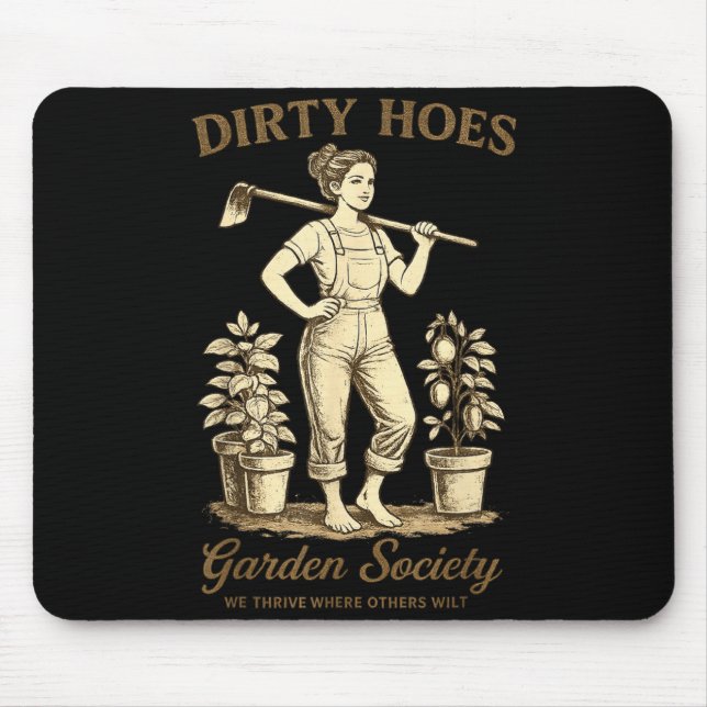 Mousepad Sociedade engraçada de jardim de putas sujas vinta (Frente)