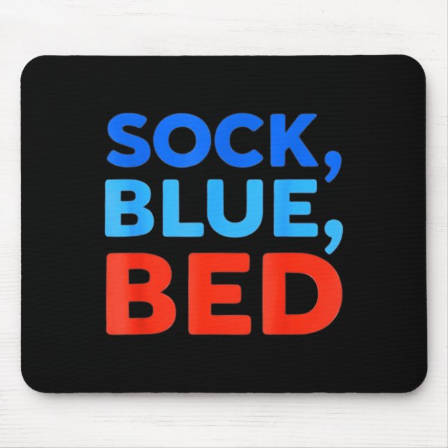 Mousepad Sock Blue Bed Funny Meme  (Frente)