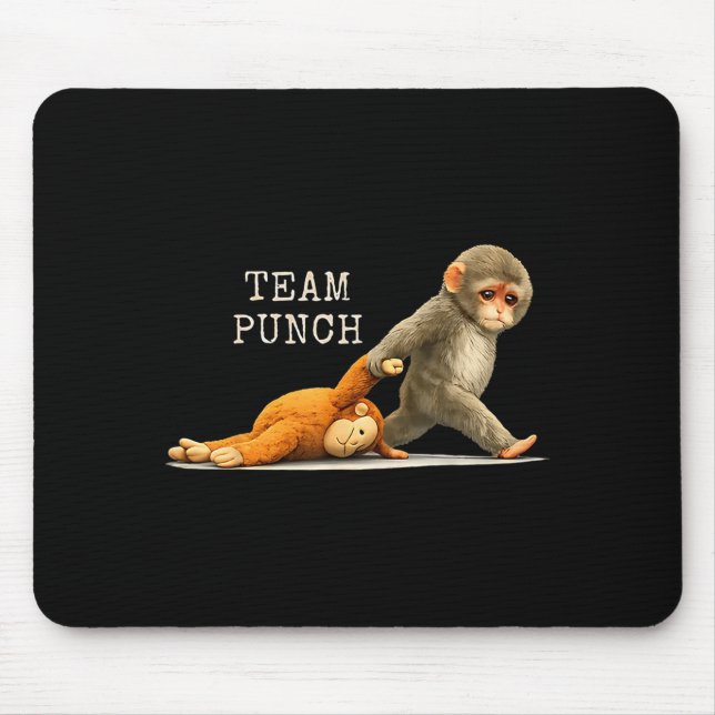 Mousepad Soco da equipe - soco de macaco bebê  (Frente)