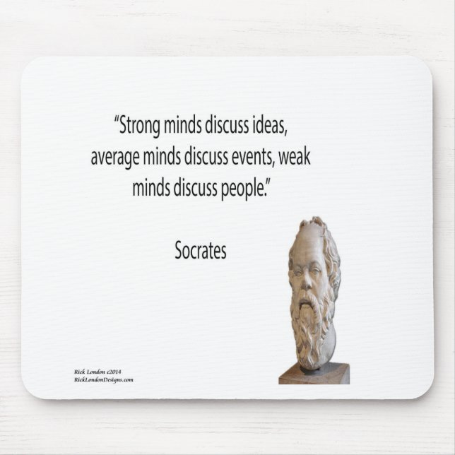 Mousepad Sócrates & Citações de "Grandes" Mentes (Frente)