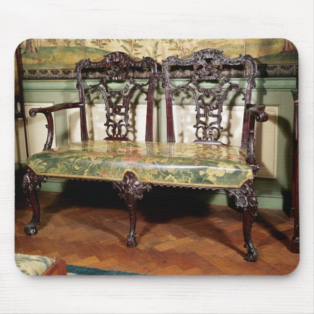 Mousepad Sofá cinzelado, com o assento da tapeçaria, (Frente)