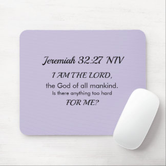 Mousepad Soft Purple Inspirational Bible Verse Power of God