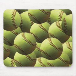 Mousepad Softball amarelo forrado