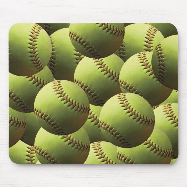 Mousepad Softball amarelo forrado (Frente)