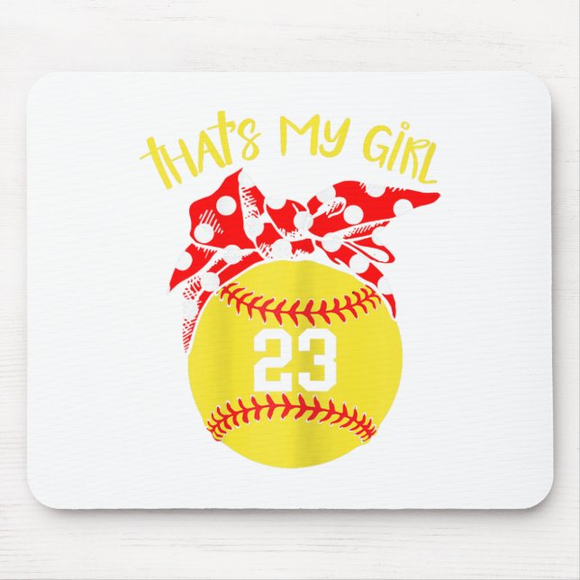 Mousepad Softball Coque Sujo Aquela É Minha Garota #23 Mãe  (Frente)