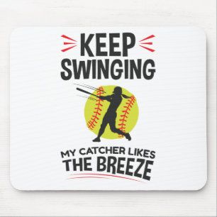Mousepad Softball Pitcher Continua Agitando A Vaza