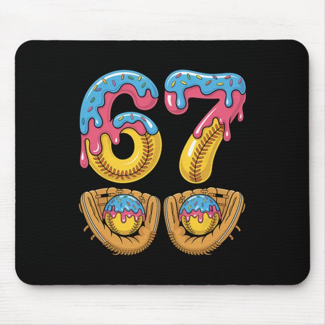 Mousepad Softll 67 - Gotejamento de Sorvete 67 Meme Diverti (Frente)