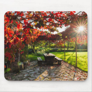 Mousepad Sol através das folhas de outono, Croácia