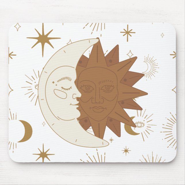 Mousepad Sol Celestial e Lua (Frente)