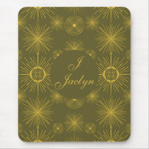 Mousepad Sol Celestial Stars Verde-Olival
