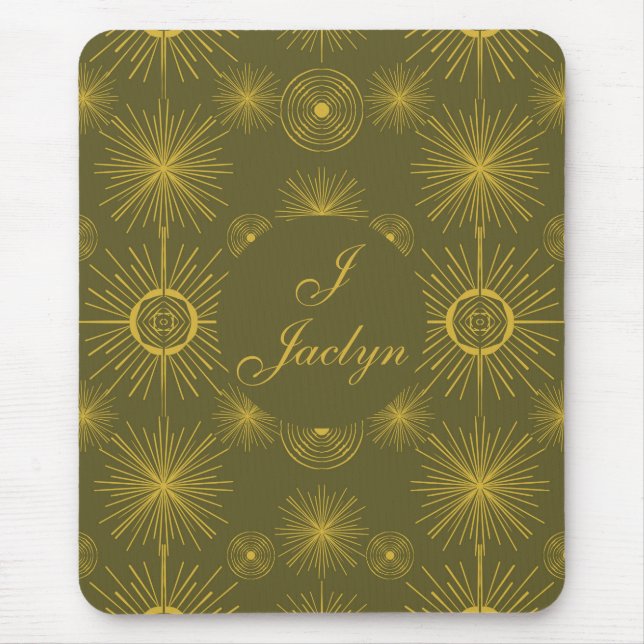 Mousepad Sol Celestial Stars Verde-Olival (Frente)