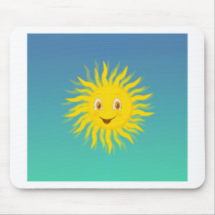Mousepad Sol com Linhas Circulares