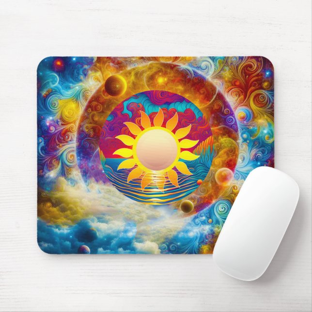 Mousepad Sol cósmico (Com mouse)