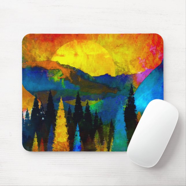 Mousepad Sol de montanha (Com mouse)