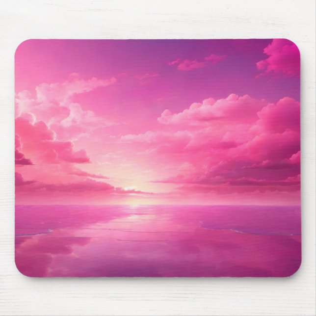 Mousepad Sol do Oceano Rosa (Frente)