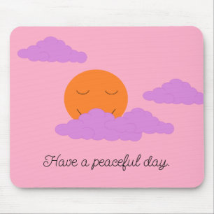Mousepad Sol Poente com Nuvens: Rosa-Cravo