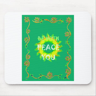 Mousepad Sol Radiante: A Paz Esteja Convosco Impressão Insp