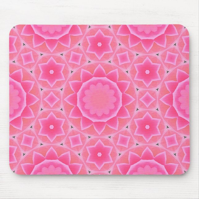 Mousepad Sol rosa e estrelas papel de modelo de mosaico par (Frente)