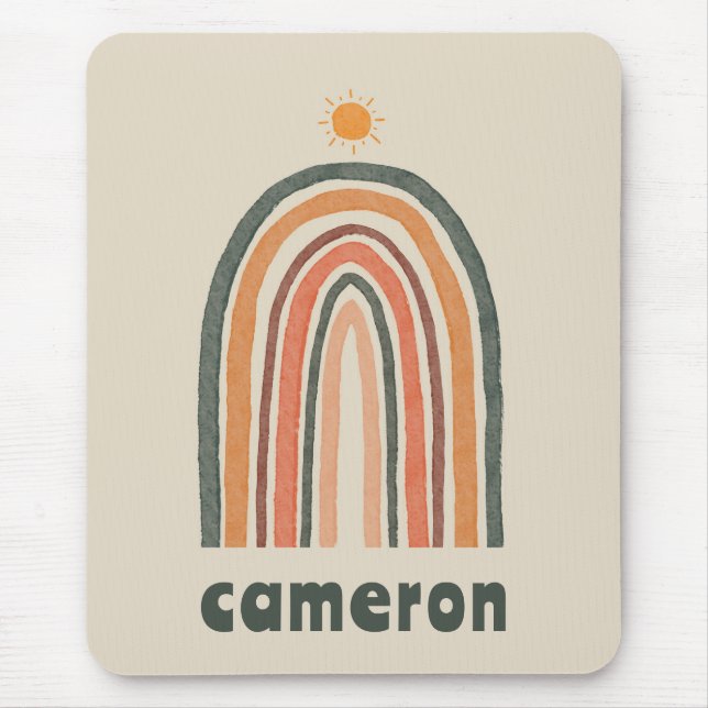 Mousepad Sol Sobre Um Arco-Íris (Frente)