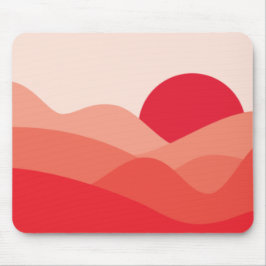 Mousepad Sol Vermelho Minimalista