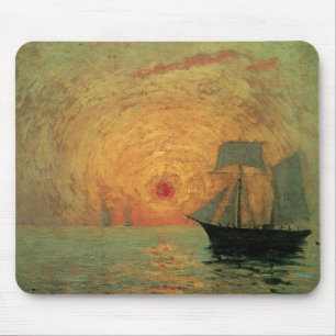 Mousepad Sol Vermelho por Maxime Maufra, Impressionismo Vin