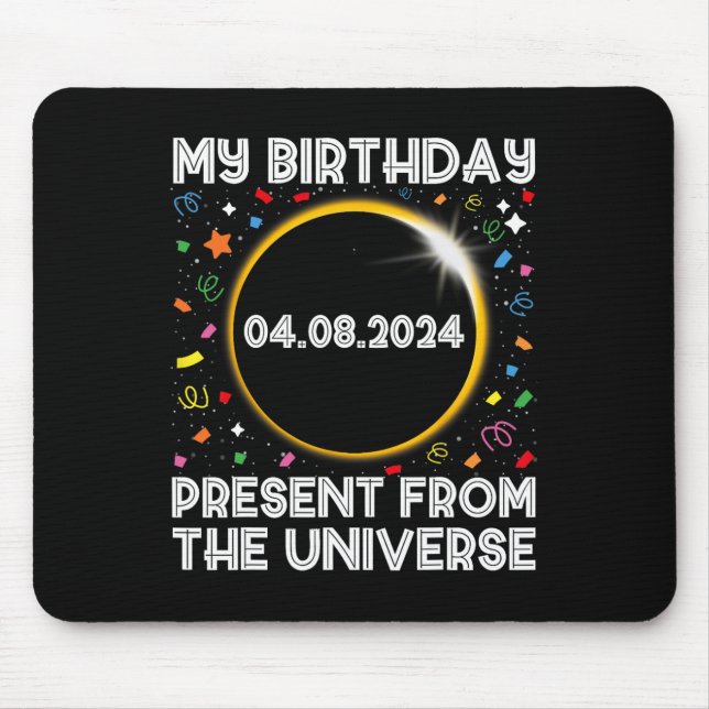 Mousepad Solar Eclipse 2024 Aniversário Presente 4.8.24 Tot (Frente)
