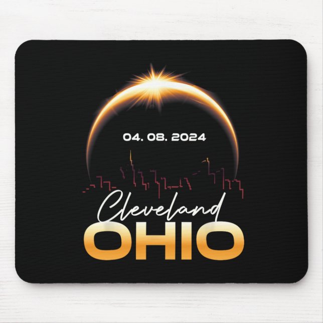 Mousepad Solar Eclipse 2024 Cleveland Ohio Total Solar Ecli (Frente)