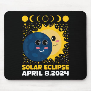Mousepad Solar Eclipse 2024 Cute Kids Toddler Boy Total Ecl