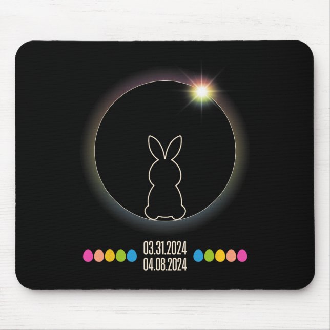 Mousepad Solar Eclipse 2024 Diversão De Ovos De Páscoa De C (Frente)