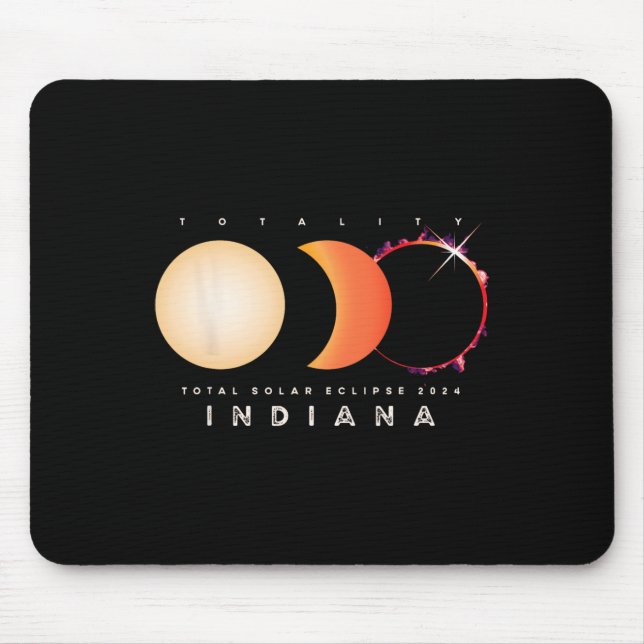 Mousepad Solar Eclipse 2024 Indiana Total Eclipse America G (Frente)