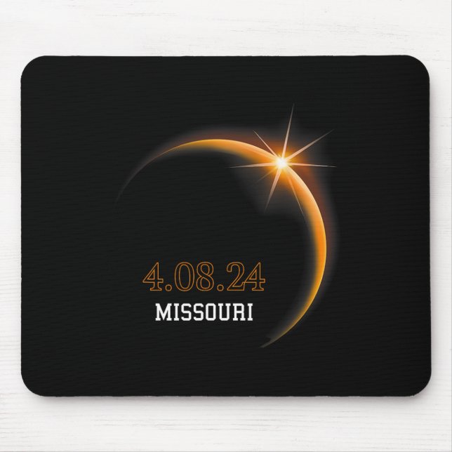 Mousepad Solar Eclipse 2024 Missouri Totality Primavera 4.0 (Frente)
